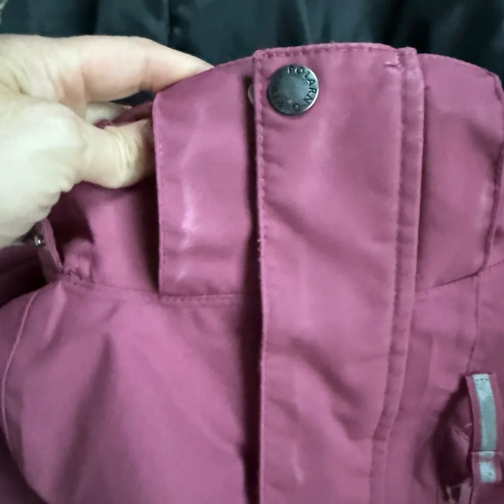 Polarn O. Pyret Rose Maroon Hooded Puffer Jacket